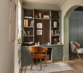 Sharps, Shaker Home Office In Willow Green With Contrasting Finish, From £2,000