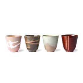 HK Living Set Of 4  Yunomi Handleless Mugs