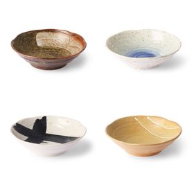 HK LIVING KYOTO SHALLOW BOWLS  SET OF 4