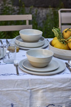 KLEINE SCHÜSSEL NATURWEISS DIPPED