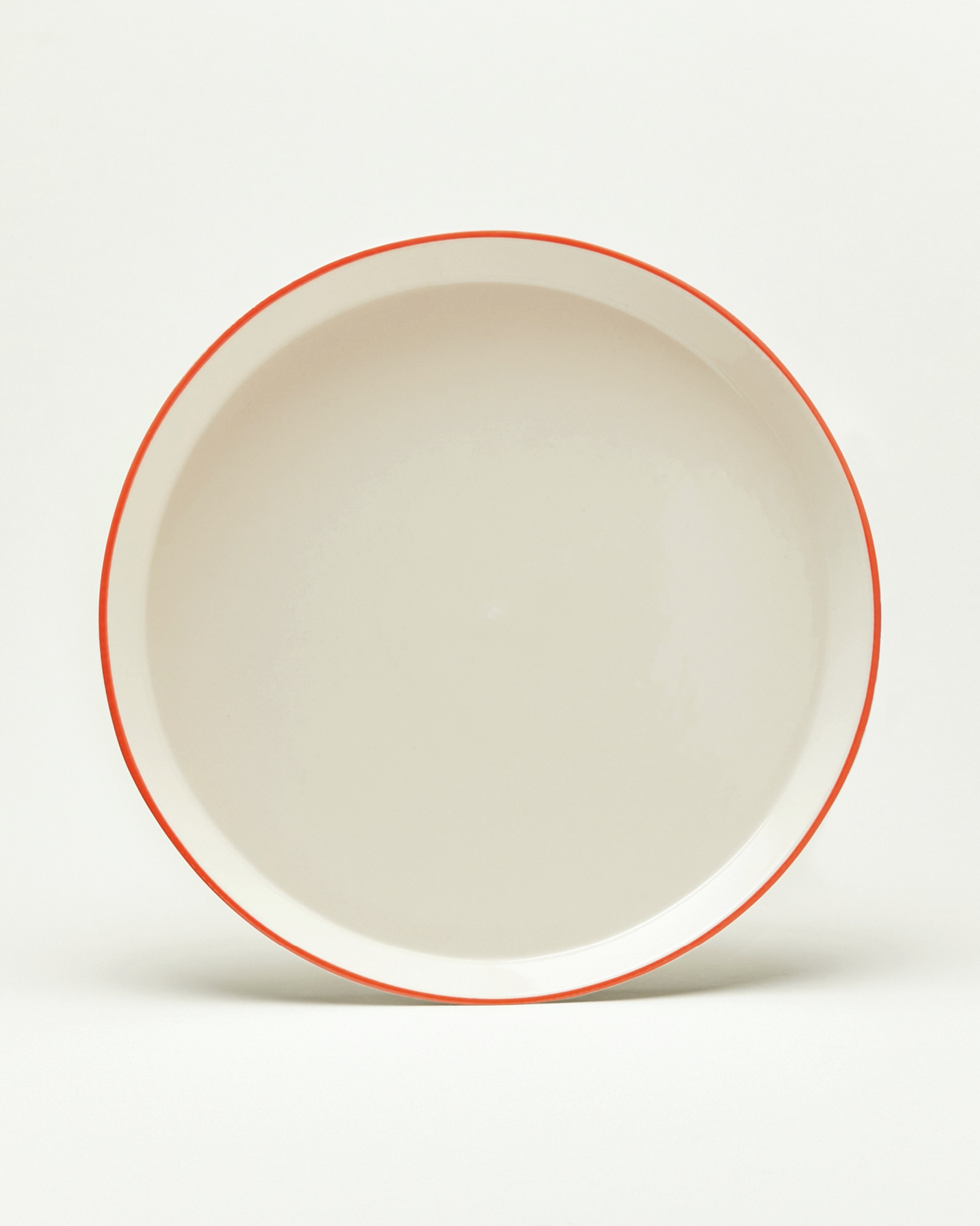 GROSSER TELLER ABERTA CREMEWEISS ORANGE HANDBEMALT