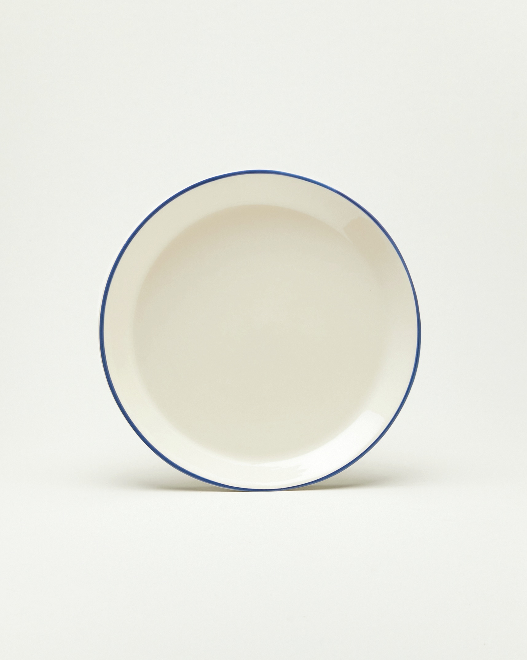 KLEINER TELLER ABERTA CREMEWEISS BLAU HANDBEMALT