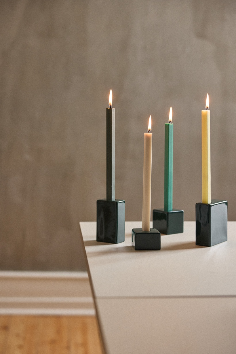 GERDESMEYER KROHN x ONOMAO 4 BLOCKS KERZENSTÄNDER GRÜN
