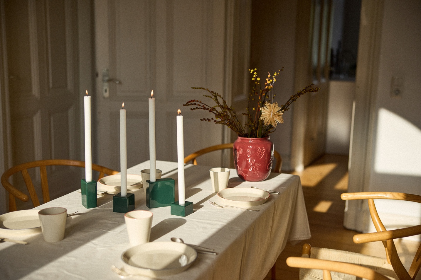 GERDESMEYER KROHN x ONOMAO 4 BLOCKS KERZENSTÄNDER GRÜN