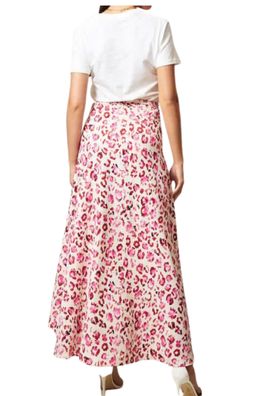 Pink leopard wrap skirt