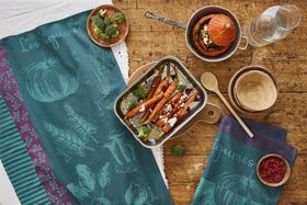 Coucke " Potager d’Automne & Potager d’Hiver", Woven cotton tea towels. Designed in France.