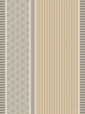 Jacquard Français "Dune Rayures" (Argan), Woven cotton tea towel. Made in France.