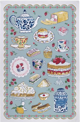 Ulster Weavers "Afternoon Tea", Printed cotton tea towel.