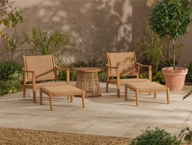 Stanley All-weather Wicker Lounge Chair & Table