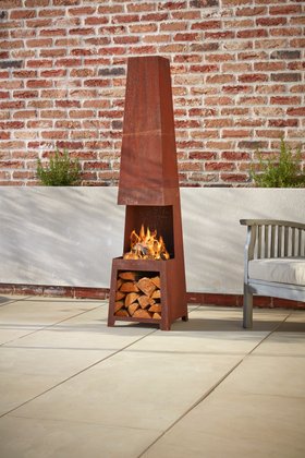 Wakehurst Tall Log Storage Chiminea