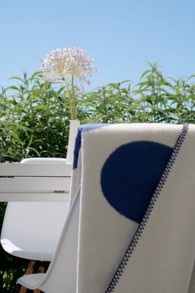 RIEMA sommerliche Baumwolldecke FRIDA 100% Bio-Baumwolle, blau