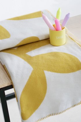 Riema AURORA in sonnigem Gelb, Baumwolldecke Bio, Made in Germany