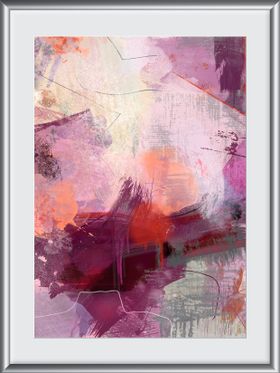 Comfort of Home pink & orange abstract wall art print by Claude & Leighton