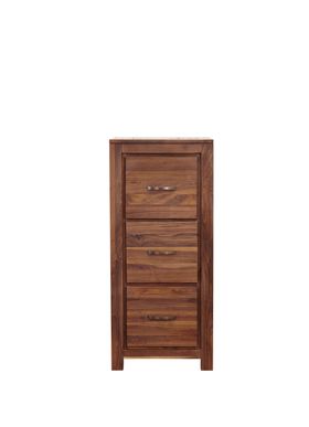 Orsina Solid Walnut 3 Drawer Filing Cabinet