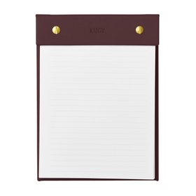 Personalised Winter Berry Vegan Leather Refillable Notepad