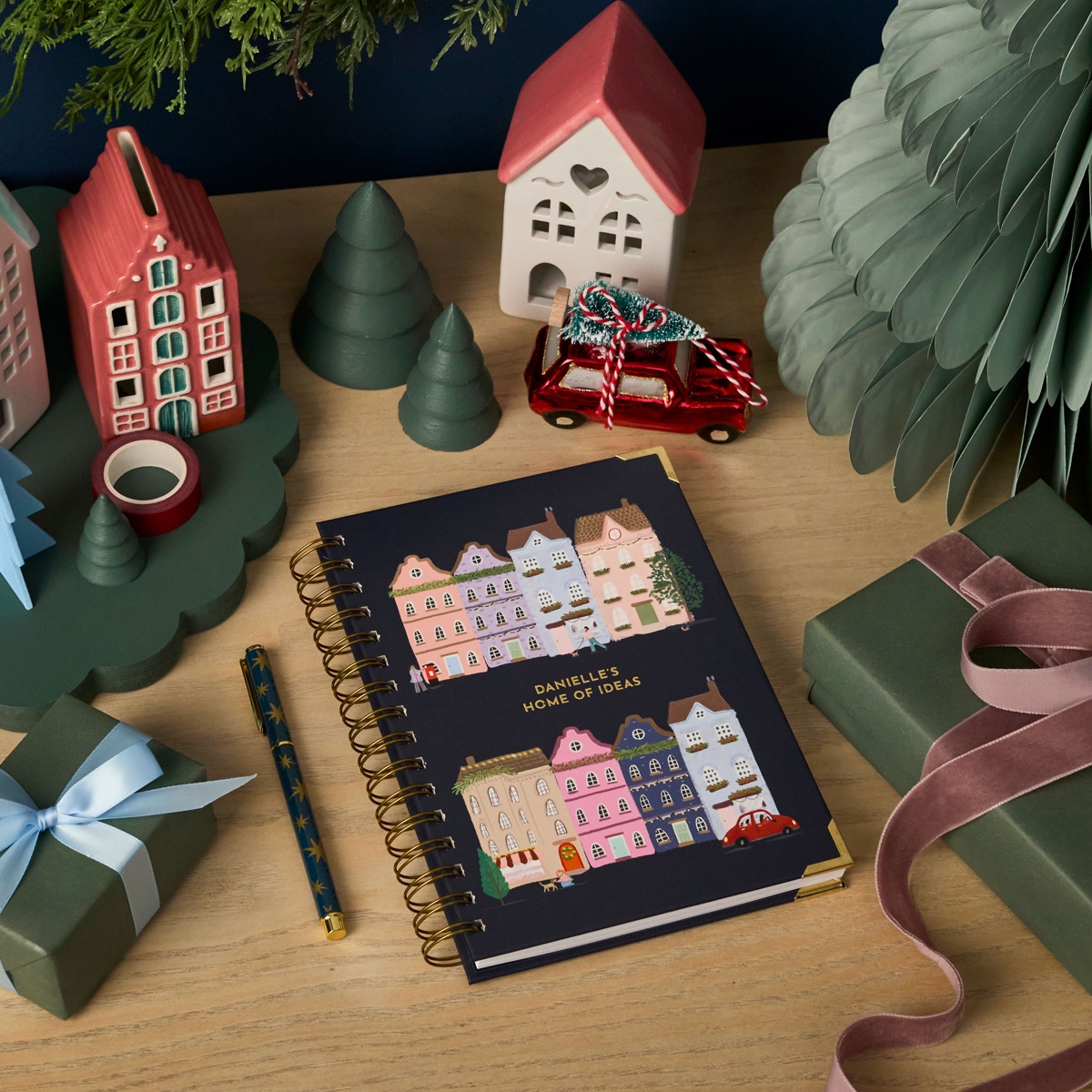 Personalised Home Of Ideas Hardback Notebook