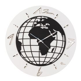 Orologio da parete tondo Mappamando – Bianco e nero – Collezione Traforati