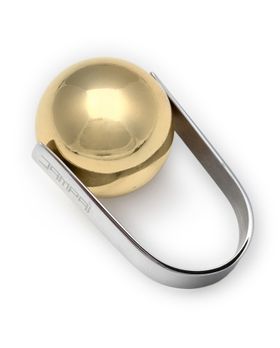 Anello Acciaio Lovejoy Ring con sfera Metal colore oro Dampai