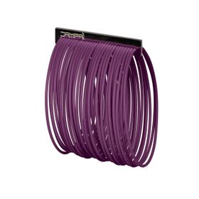 Braccialetti in silicone e accessorio in acciaio Bernardini Dampai viola