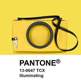 Borsa LUCIA n°1 in pelle riciclata - illumination yellow