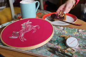 Unicorn organic embroidery kit