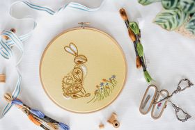 Rabbit Embroidery Kit