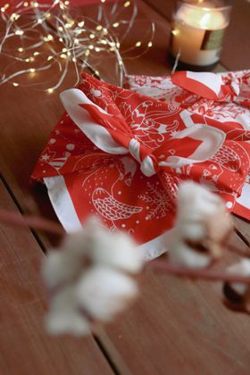 Jingle All the Way Furoshiki Fabric Wrap