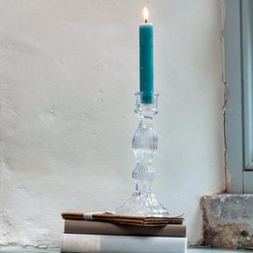 Clear Glass Bella Candlestick