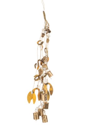Gold Mistletoe with Cow Bells