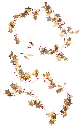 Gold Star Garland with Berries