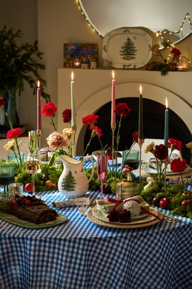 Festive winter tablescape