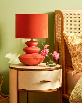 Discus Ceramic Table Lamp With Shade