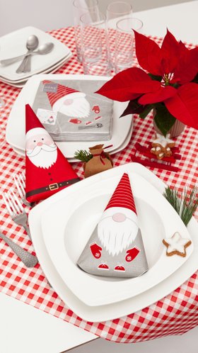 Fold me Nisser Servietten und Fold me Santa Servietten