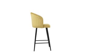 Novara Bar Stool Latte Velvet & Black Base