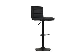Aspen Bar Stool Black Leather & Black Base