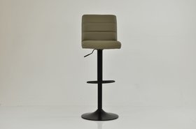 Aspen Bar Stool Taupe Leather & Black Base