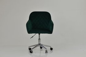 Opus Carver Office Chair Emerald Green Velvet & Chrome