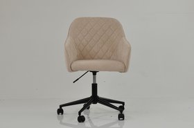 Opus Office Chair Natural Cream Fabric & Black