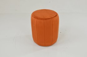 Bubbles Pouffe Foot Stool Burnt Orange Velvet