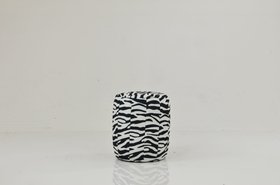 Bubbles Pouffe Foot Stool Zebra Fabric