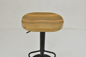Chalk Bar Stool Light Wood & Black