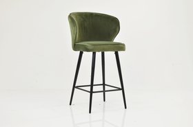 Colby Bar Stool Olive Green Velvet & Black