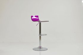 Crystal Bar Stool Purple Acrylic & Chrome
