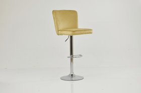 Penwith Bar Stool Camel Velvet & Chrome