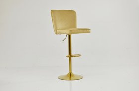 Marazion Bar Stool Camel Velvet & Gold