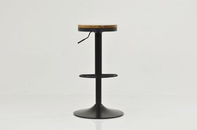 Sweeny Bar Stool Light Wood & Black