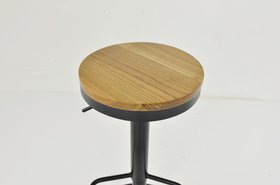 Sweeny Bar Stool Light Wood & Black