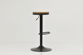 Sweeny Bar Stool Light Wood & Black