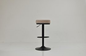 Lorrel Bar Stool Fawn Brown Fabric & Black