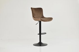 Teeter Bar Stool Mocha Velvet & Black